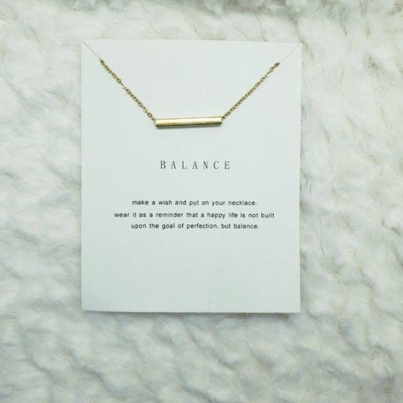 3/$15 - Minimalist Balance Bar Pendant Necklace - Picture 2 of 4
